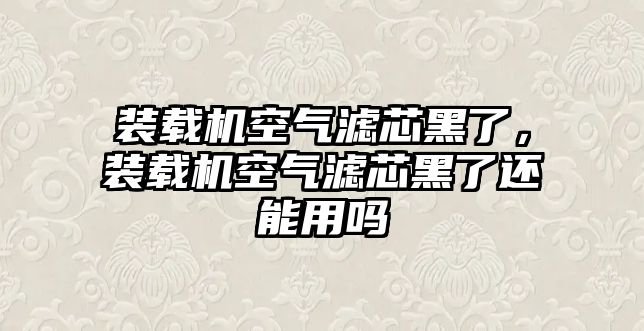 裝載機空氣濾芯黑了，裝載機空氣濾芯黑了還能用嗎