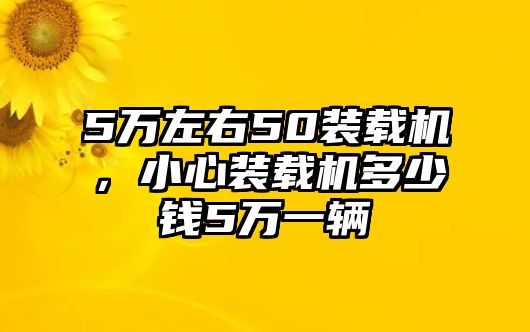 5萬左右50裝載機，小心裝載機多少錢5萬一輛