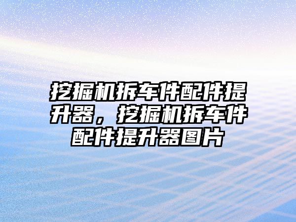 挖掘機拆車件配件提升器，挖掘機拆車件配件提升器圖片