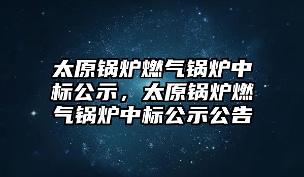 太原鍋爐燃氣鍋爐中標公示，太原鍋爐燃氣鍋爐中標公示公告