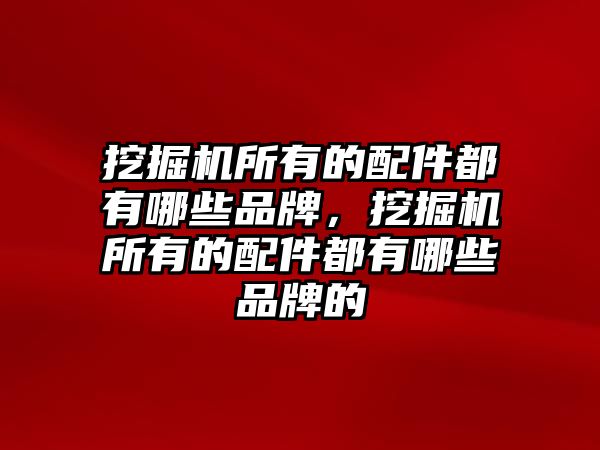 挖掘機所有的配件都有哪些品牌，挖掘機所有的配件都有哪些品牌的