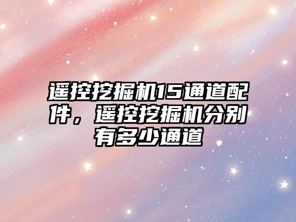 遙控挖掘機15通道配件，遙控挖掘機分別有多少通道