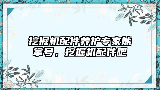 挖掘機配件養護專家熊掌號，挖掘機配件吧