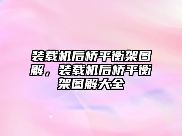 裝載機后橋平衡架圖解，裝載機后橋平衡架圖解大全