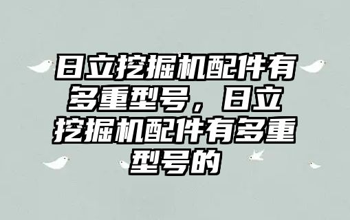 日立挖掘機配件有多重型號，日立挖掘機配件有多重型號的