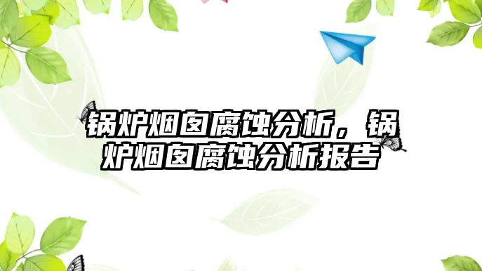 鍋爐煙囪腐蝕分析，鍋爐煙囪腐蝕分析報告