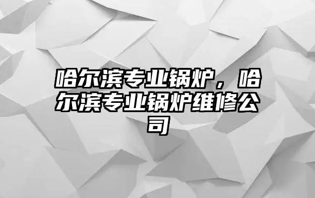 哈爾濱專業鍋爐，哈爾濱專業鍋爐維修公司