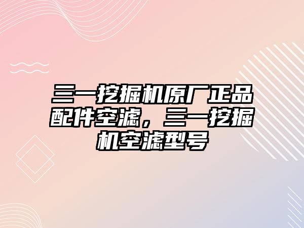 三一挖掘機原廠正品配件空濾，三一挖掘機空濾型號