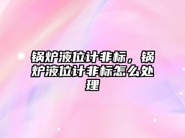 鍋爐液位計非標，鍋爐液位計非標怎么處理