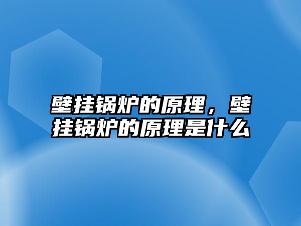 壁掛鍋爐的原理，壁掛鍋爐的原理是什么