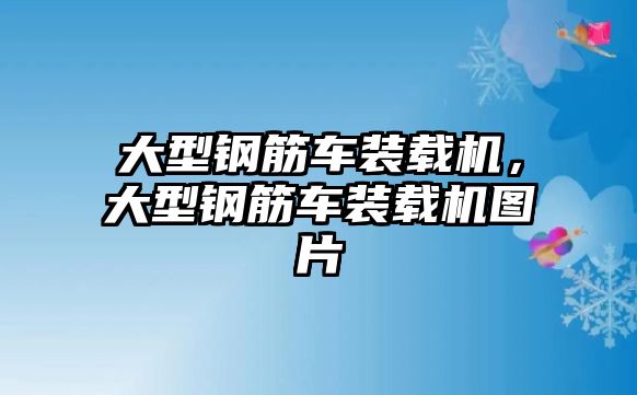 大型鋼筋車裝載機，大型鋼筋車裝載機圖片