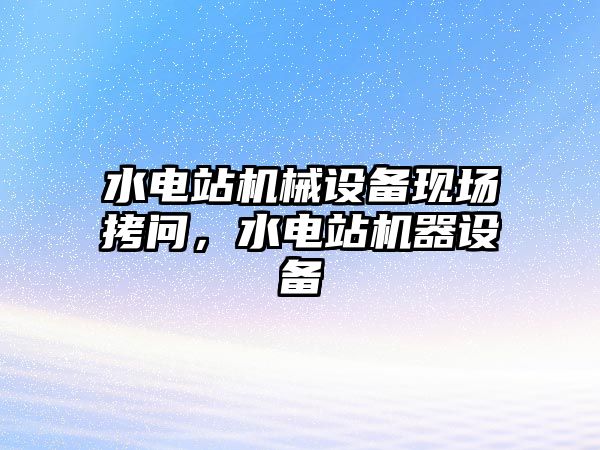 水電站機械設(shè)備現(xiàn)場拷問，水電站機器設(shè)備