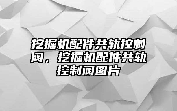 挖掘機配件共軌控制閥，挖掘機配件共軌控制閥圖片