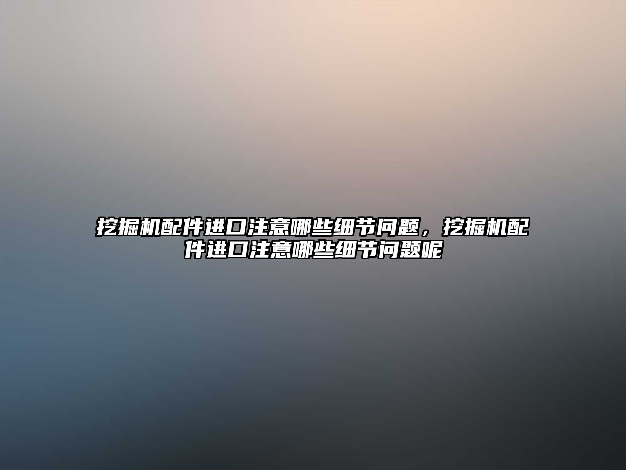 挖掘機配件進口注意哪些細節問題，挖掘機配件進口注意哪些細節問題呢