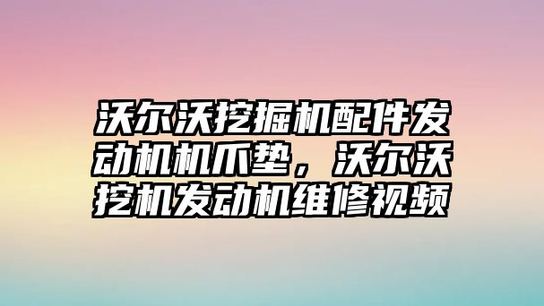 沃爾沃挖掘機配件發(fā)動機機爪墊，沃爾沃挖機發(fā)動機維修視頻