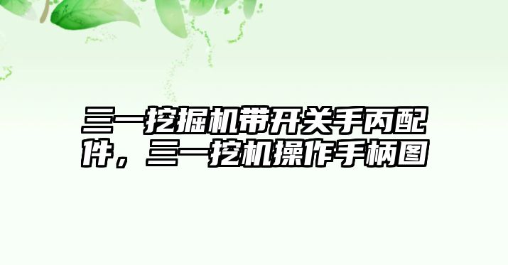 三一挖掘機帶開關手丙配件，三一挖機操作手柄圖