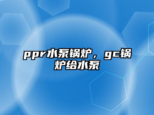 ppr水泵鍋爐，gc鍋爐給水泵