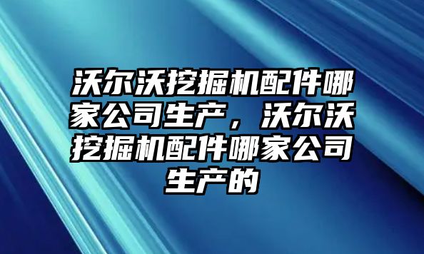 沃爾沃挖掘機配件哪家公司生產(chǎn)，沃爾沃挖掘機配件哪家公司生產(chǎn)的