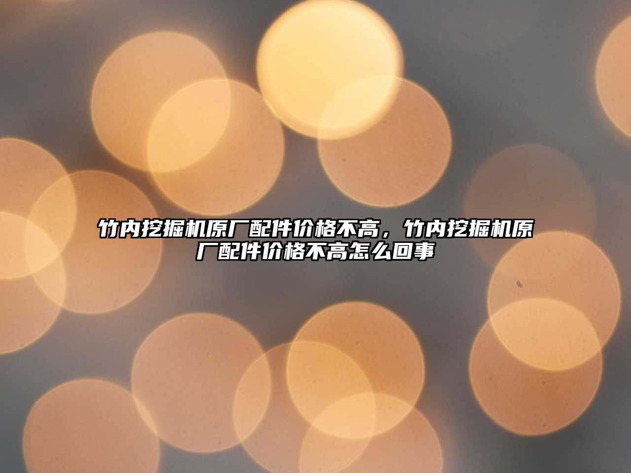 竹內挖掘機原廠配件價格不高，竹內挖掘機原廠配件價格不高怎么回事