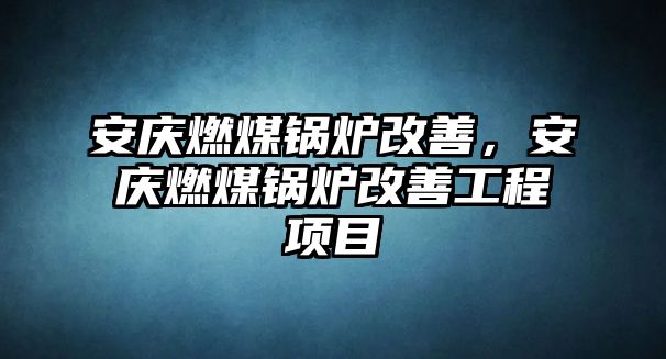 安慶燃煤鍋爐改善，安慶燃煤鍋爐改善工程項目