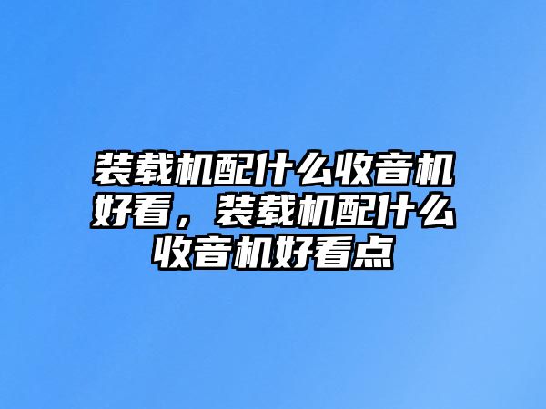 裝載機(jī)配什么收音機(jī)好看，裝載機(jī)配什么收音機(jī)好看點(diǎn)