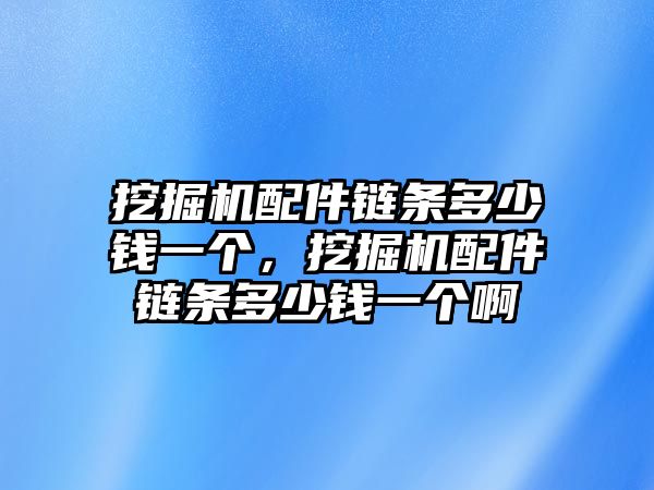 挖掘機配件鏈條多少錢一個，挖掘機配件鏈條多少錢一個啊