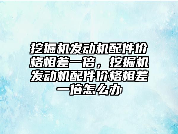 挖掘機發動機配件價格相差一倍，挖掘機發動機配件價格相差一倍怎么辦