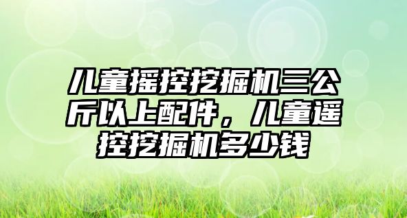 兒童搖控挖掘機三公斤以上配件，兒童遙控挖掘機多少錢