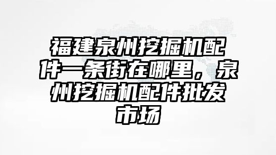 福建泉州挖掘機(jī)配件一條街在哪里，泉州挖掘機(jī)配件批發(fā)市場