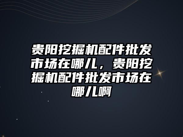 貴陽挖掘機配件批發市場在哪兒，貴陽挖掘機配件批發市場在哪兒啊