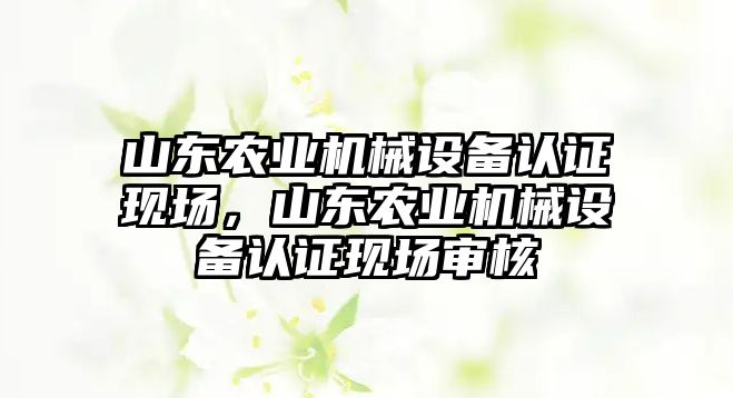 山東農(nóng)業(yè)機械設(shè)備認證現(xiàn)場，山東農(nóng)業(yè)機械設(shè)備認證現(xiàn)場審核