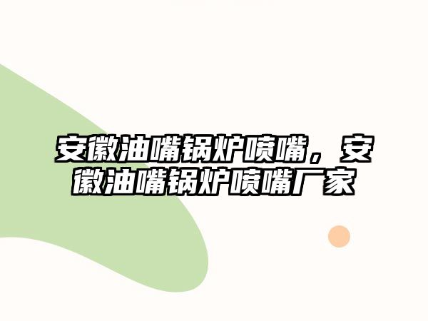 安徽油嘴鍋爐噴嘴，安徽油嘴鍋爐噴嘴廠家