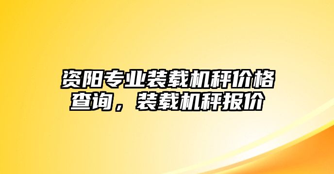 資陽專業裝載機秤價格查詢，裝載機秤報價