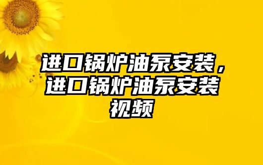 進口鍋爐油泵安裝，進口鍋爐油泵安裝視頻