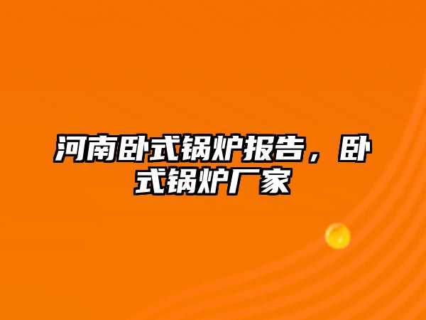 河南臥式鍋爐報(bào)告，臥式鍋爐廠家