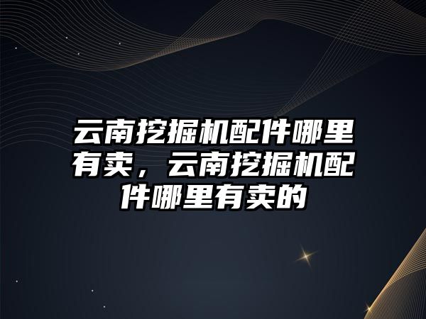 云南挖掘機配件哪里有賣，云南挖掘機配件哪里有賣的