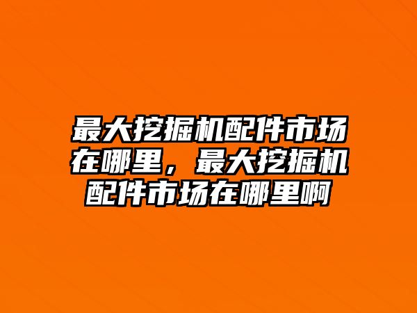 最大挖掘機配件市場在哪里，最大挖掘機配件市場在哪里啊